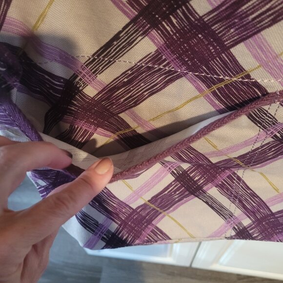 Thirty One 31 Retro Metro Fold Over In Plum Plaid Bag Purse Travel Crossbody NEW - Picture 2 of 7